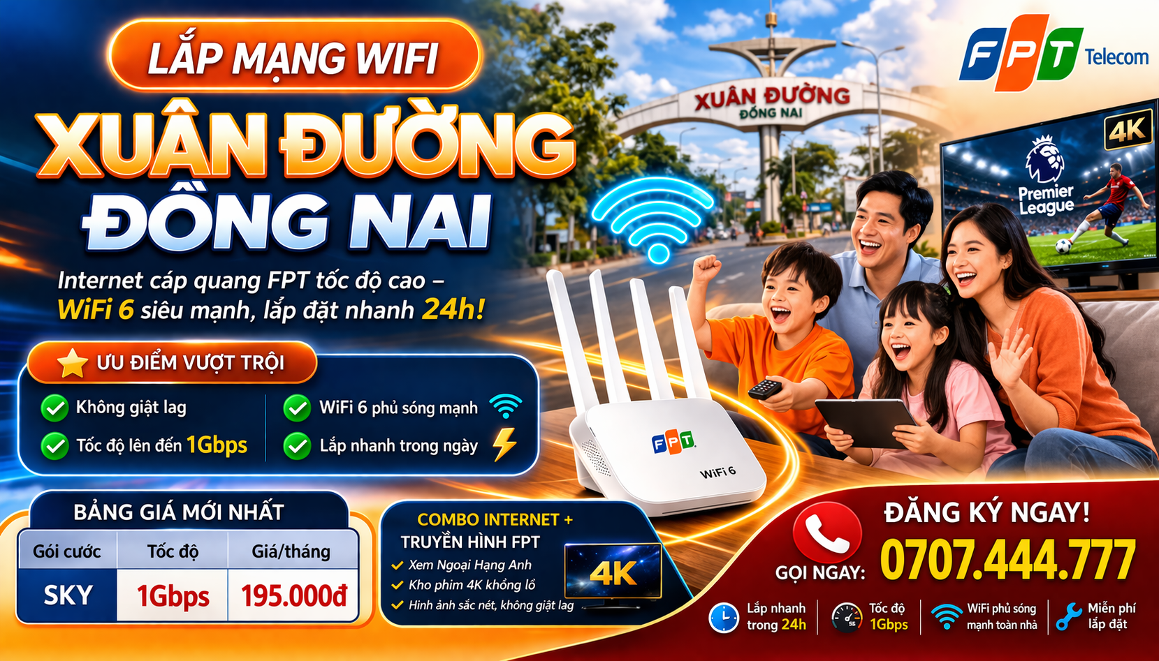 lắp mạng wifi xuân đường