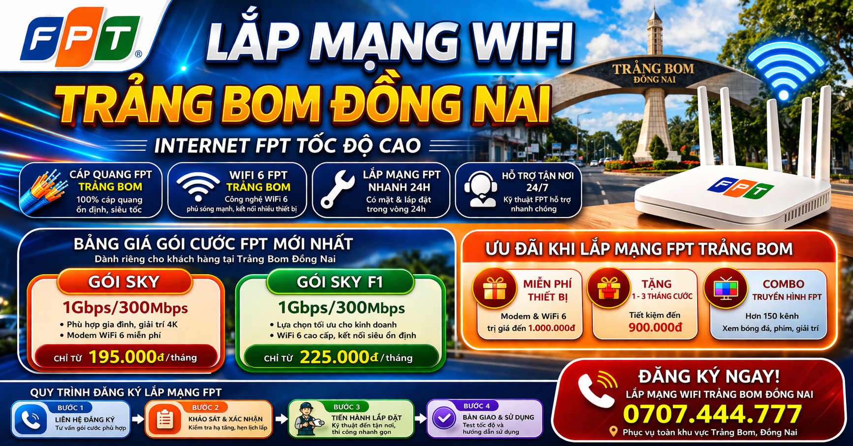 lắp mạng wifi trảng bom